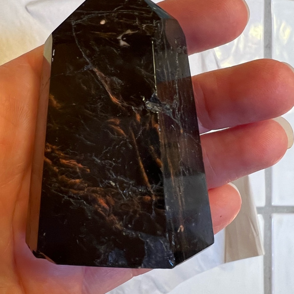 Black Tourmaline 5.08 Ounce Crystal Tower - Picture 6 of 15